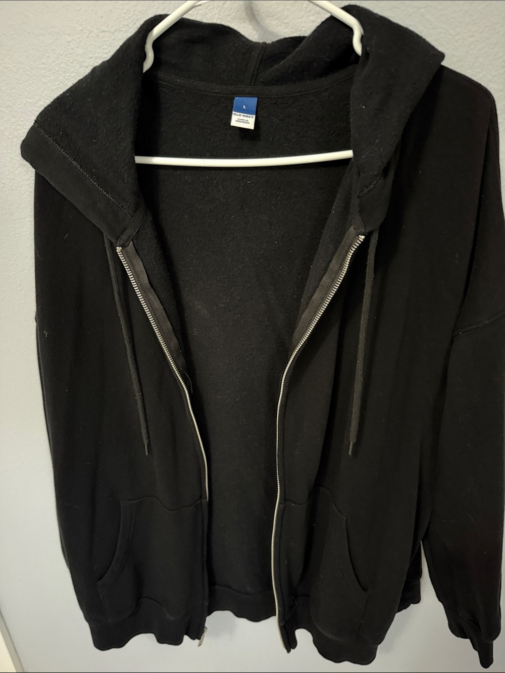 Old Navy Black Zip-Up Hoodie Sweater
